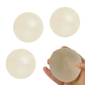 3Pcs White Sugar Ball 2.4" Slow Rise Squishy Stress Relief Balls Clear Malt Syrup Filled Moldable Relaxing Sensory Fidget Stress Toy Hand Exercise Balls Gift for Friends